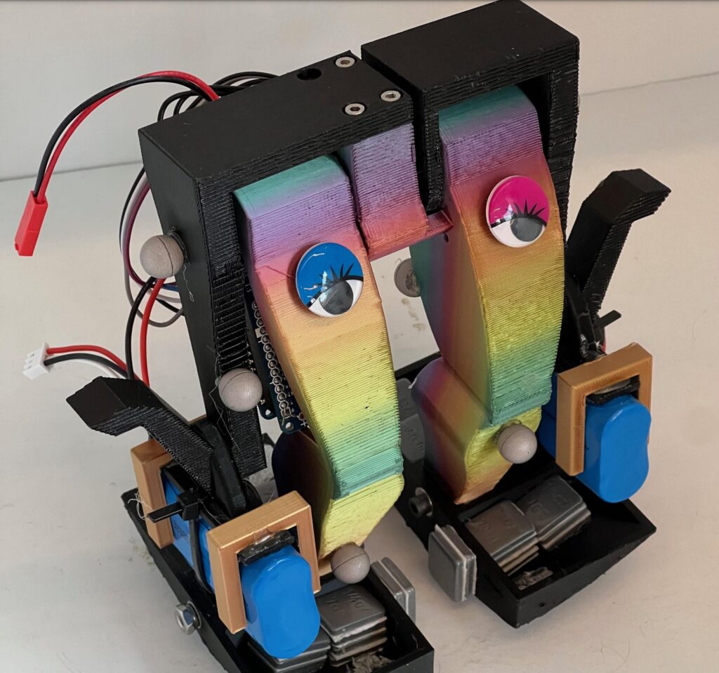 A bipedal robot that can walk using just one actuator