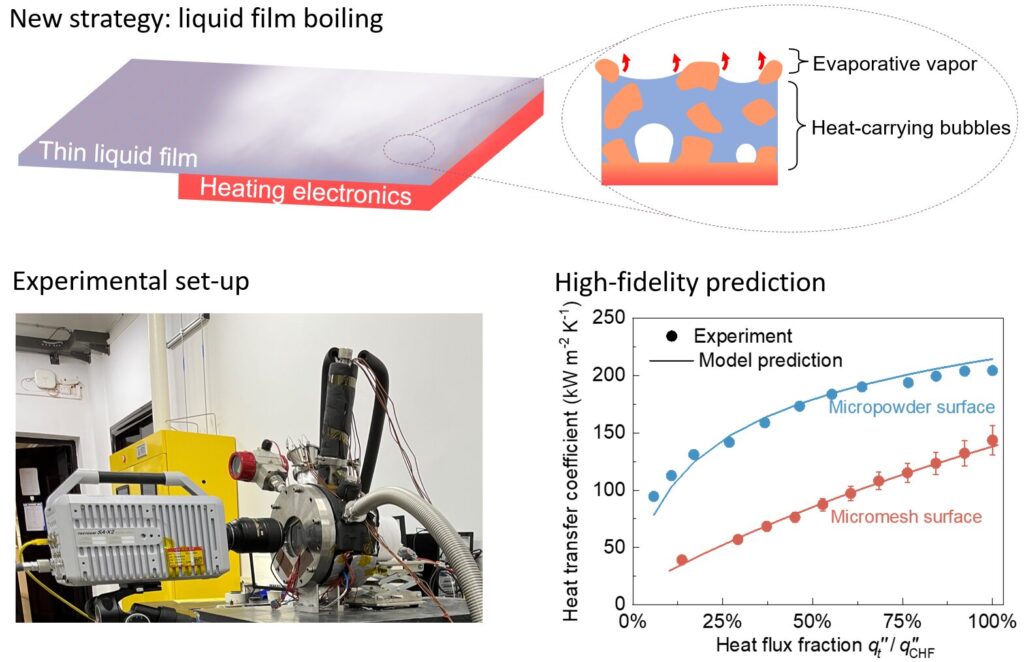 A high-fidelity model for designing efficient thermal management surfaces