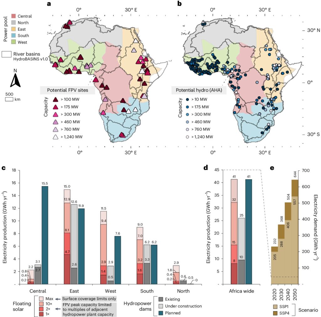 Floating photovoltaics could limit Africa's future reliance on hydro-generated energy