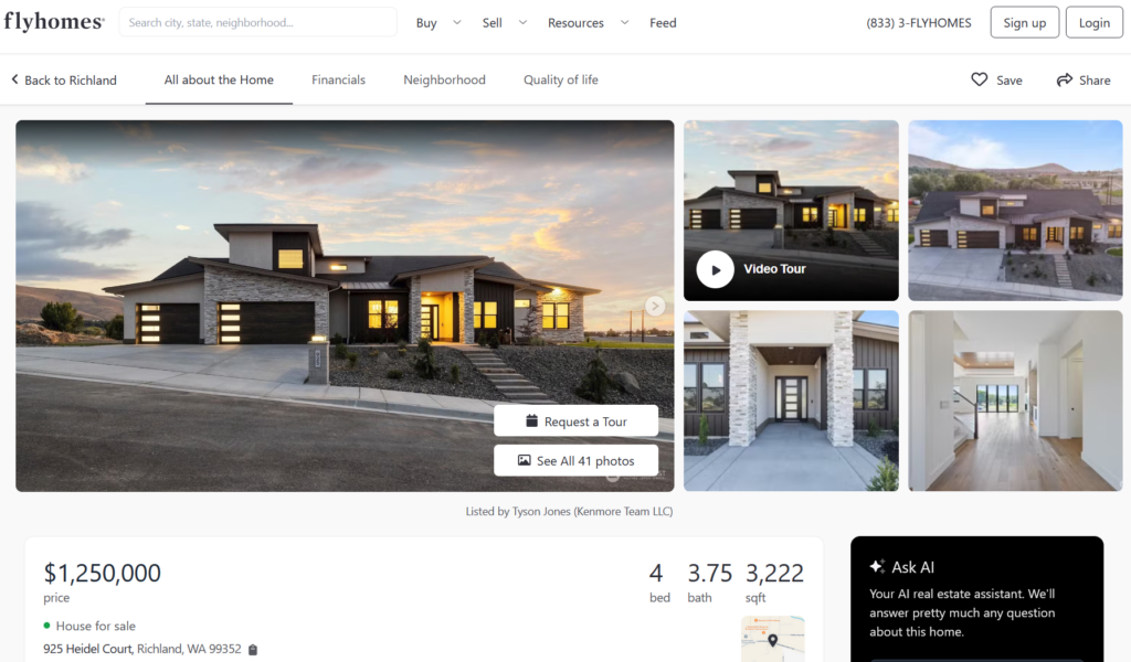 Flyhomes' real estate listings now share political data