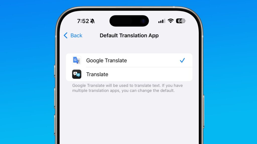 Google Translate Now Available as Default Translation App on iPhone and iPad