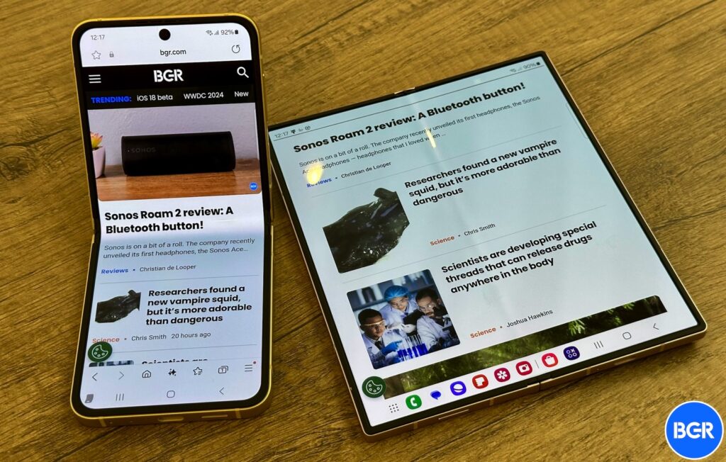 How thin will the foldable be?
