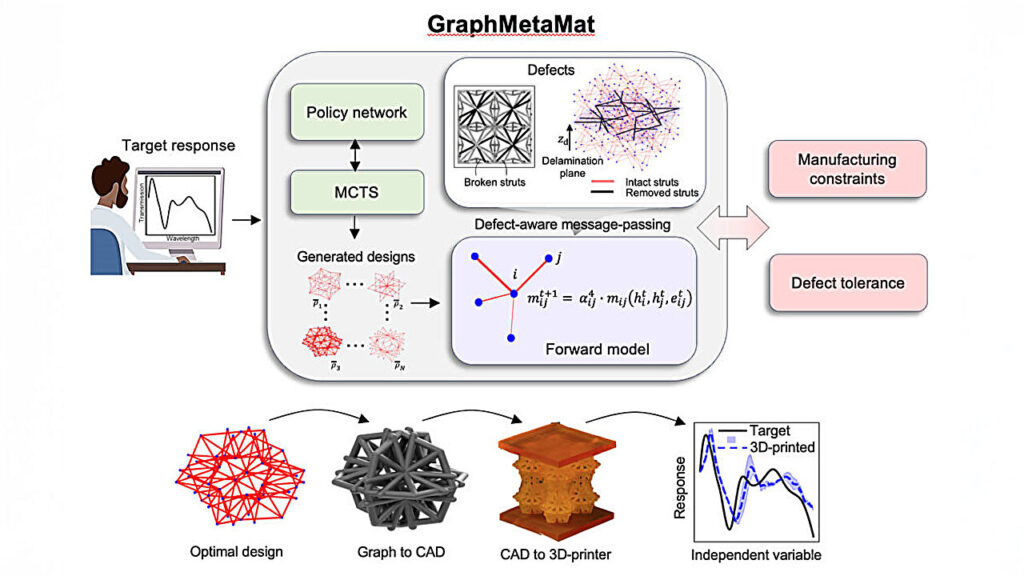 AI-driven framework creates defect-tolerant metamaterials with complex functionality