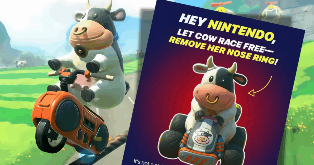 Animal rights group PETA calls for Nintendo to remove Cow's "cruel" nose ring