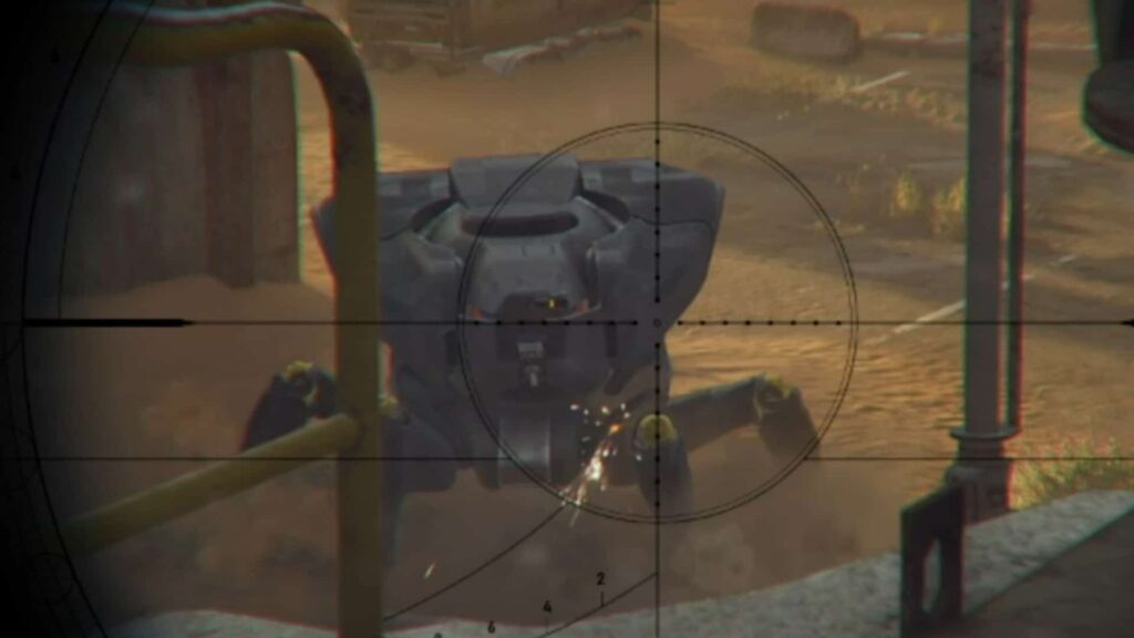 Picture of a Bastion down sniper scope in arc Raiders.
