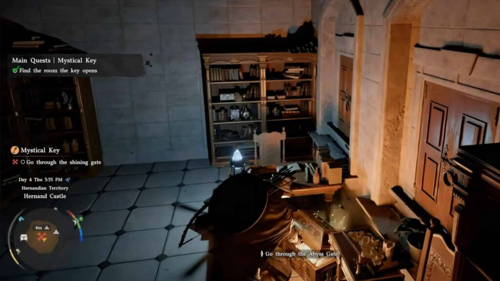Picture of an alchemist's room in a castle in Crimson Desert.