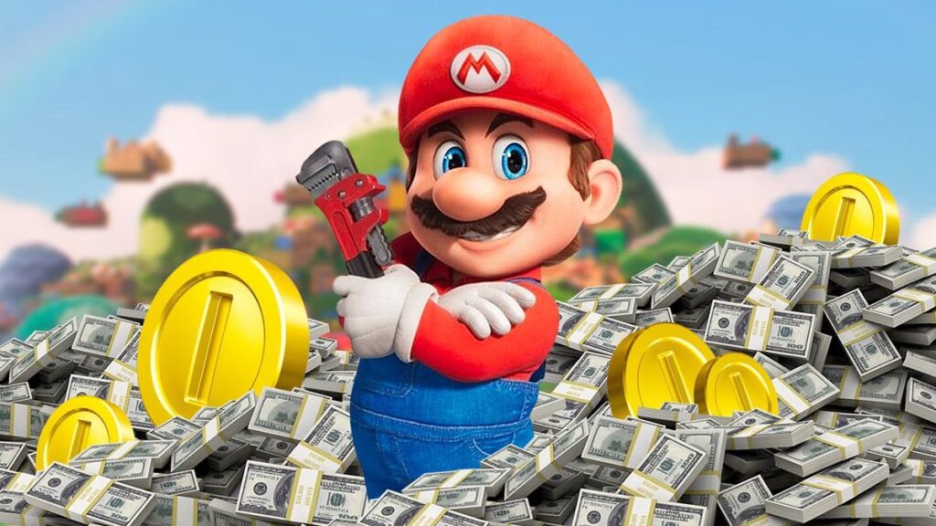 mario with money