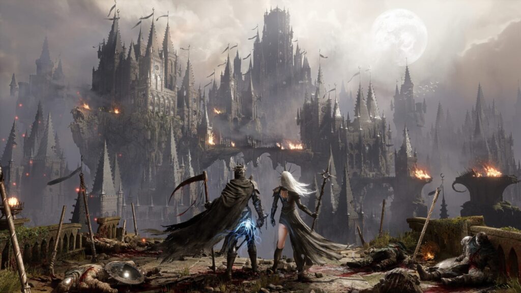Lords of the Fallen II gets full coop progression from day 1 and confirms a Katana class is in the game Picture of a Dark Crusader and a female hero overlooking a dark fantasy castle.