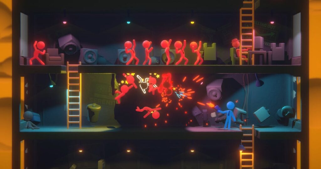 Boardroom beat-em-up Stick It to the Stickman punches its way out of early access next month, complete with neurolinkage and an “absolutely absurd finale” Boardroom beat-em-up Stick It to the Stickman punches its way out of early access next month, complete with neurolinkage and an "absolutely absurd finale"