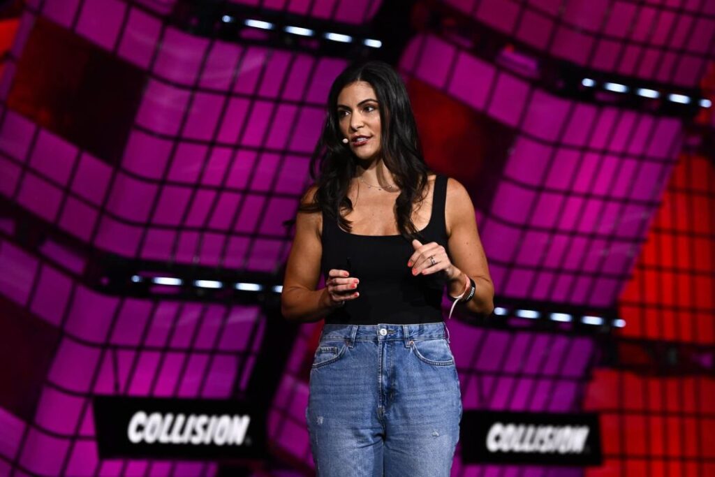 Stephanie Curcio, co-founder and CEO of Clerq, formerly NLPatent, at Collision in 2023.