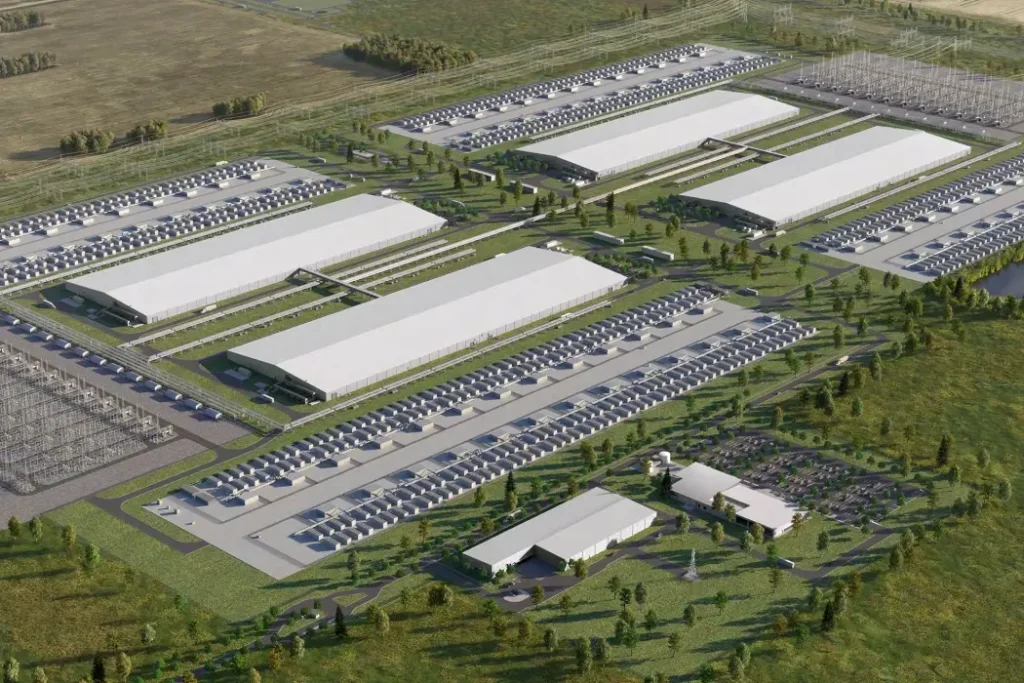 A rendering of Meta's proposed data centre in Sturgeon County